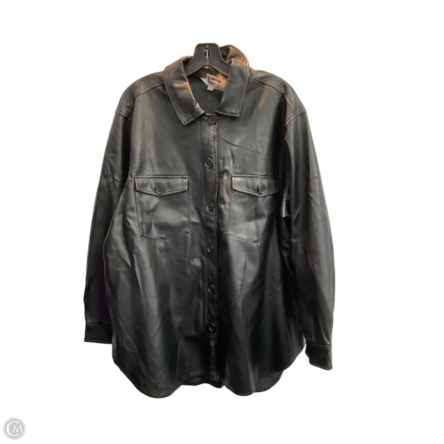 Jacket Shirt By Time And Tru In Black, Size: Xxl
