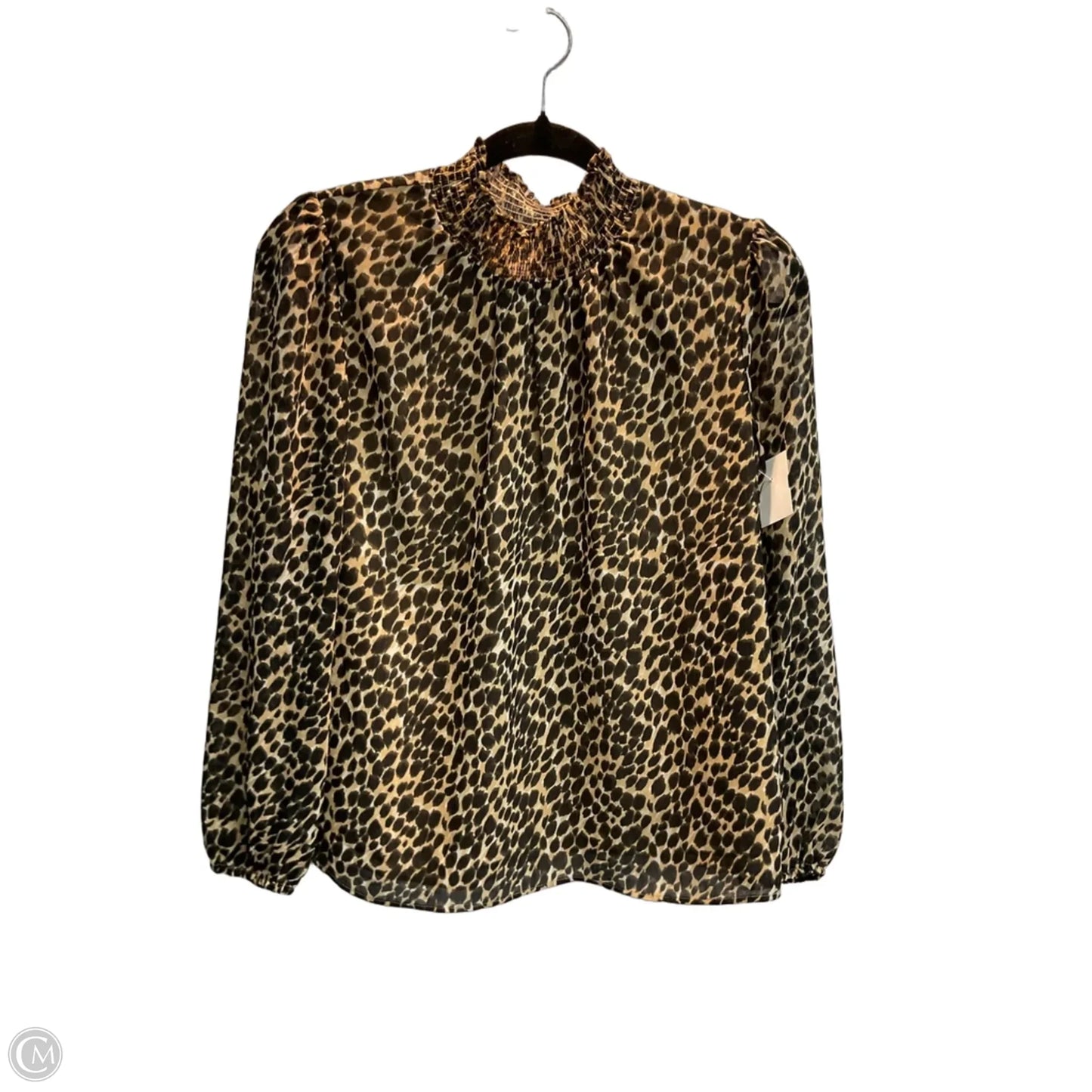 Blouse Long Sleeve By J. Crew In Animal Print, Size: Xxs