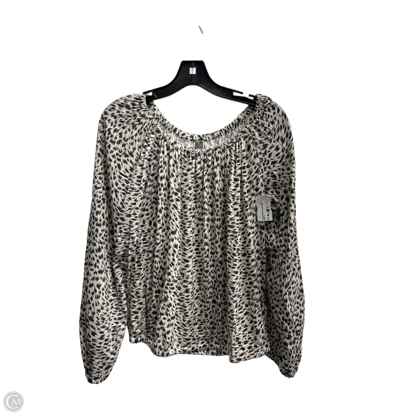 Blouse Long Sleeve By Nili Lotan In Zebra Print, Size: S