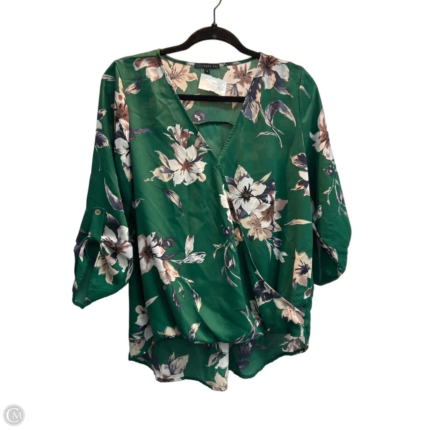 Top Long Sleeve By West Kei In Floral Print, Size: S