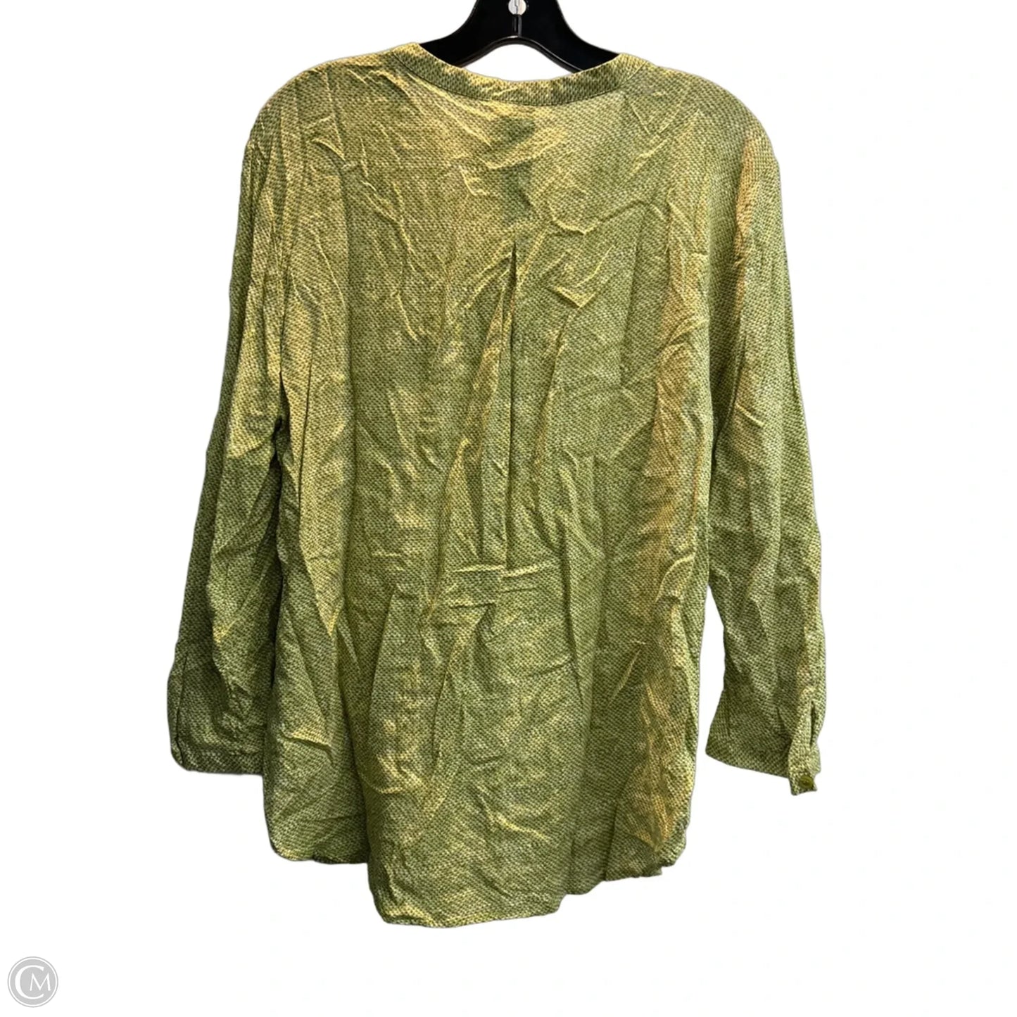 Top Long Sleeve By Grand And Greene In Green, Size: L