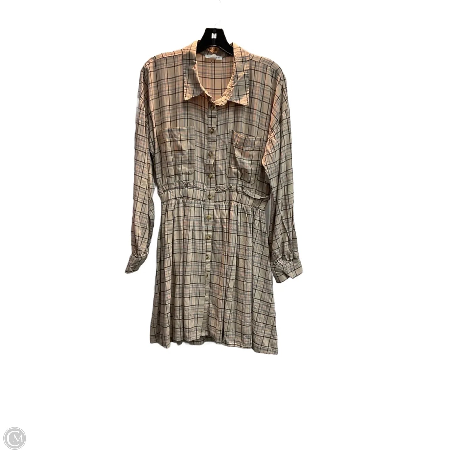 Dress Casual Midi By Blu Pepper In Plaid Pattern, Size: S