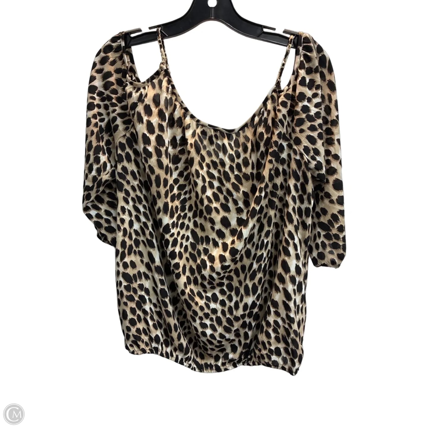Blouse Long Sleeve By Inc In Animal Print, Size: L
