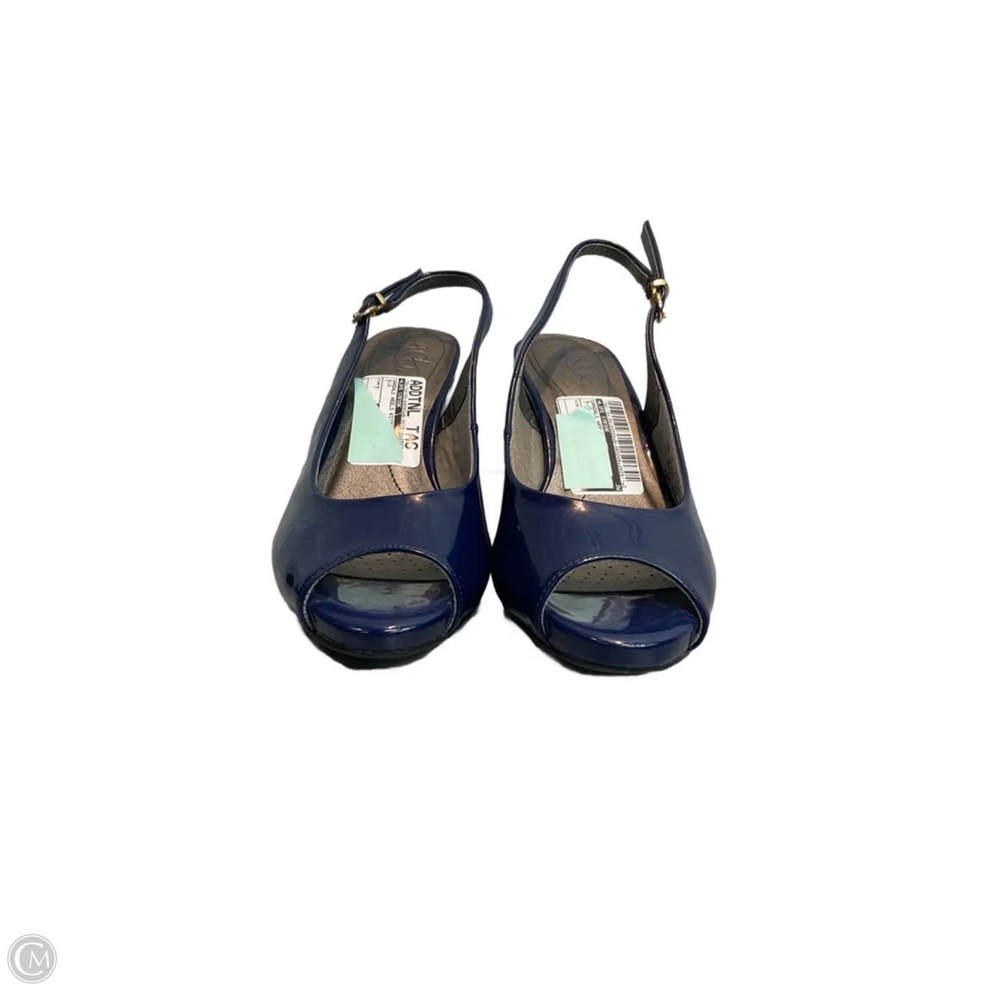 Sandals Heels Kitten By Life Stride In Blue, Size: 7