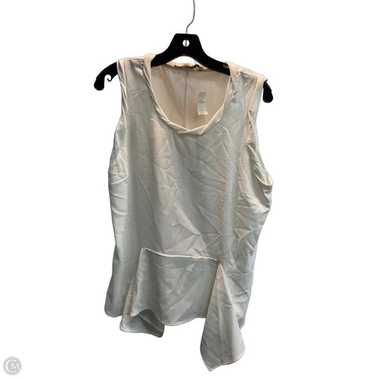 Blouse Sleeveless By Amadi In Cream, Size: L
