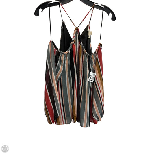 Blouse Long Sleeve By Clothes Mentor In Striped Pattern, Size: M
