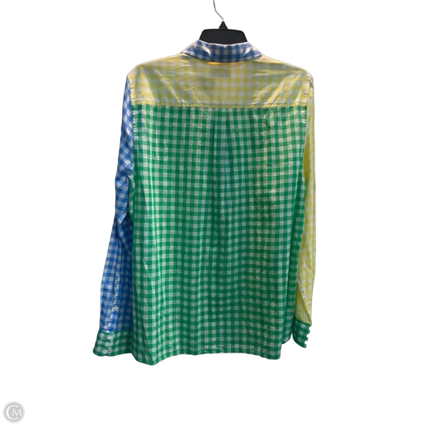 Top Long Sleeve By Vineyard Vines In Plaid Pattern, Size: Xl