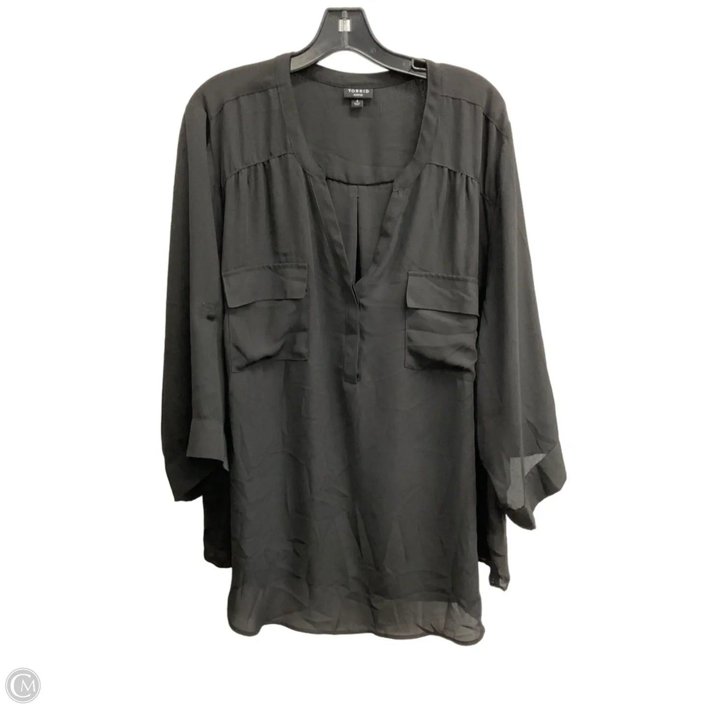 Top Long Sleeve By Torrid In Black, Size: 4x