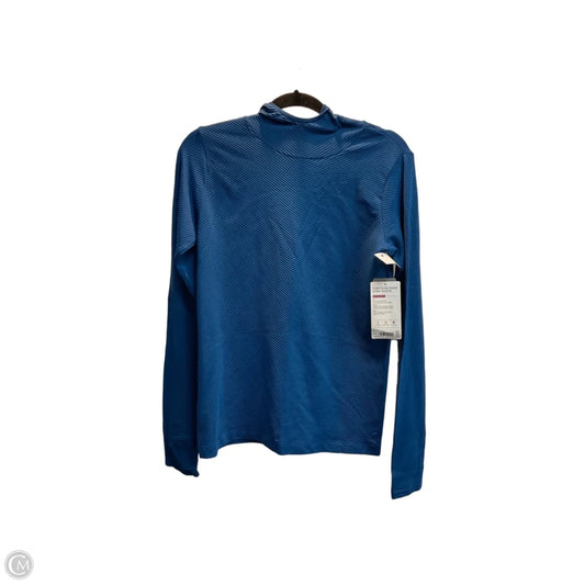 Athletic Top Long Sleeve Hoodie By Athleta In Blue, Size: L
