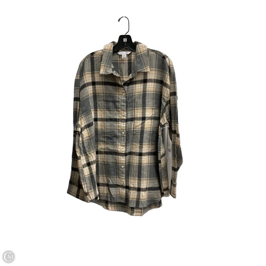 Top Long Sleeve By Old Navy In Plaid Pattern, Size: Xl