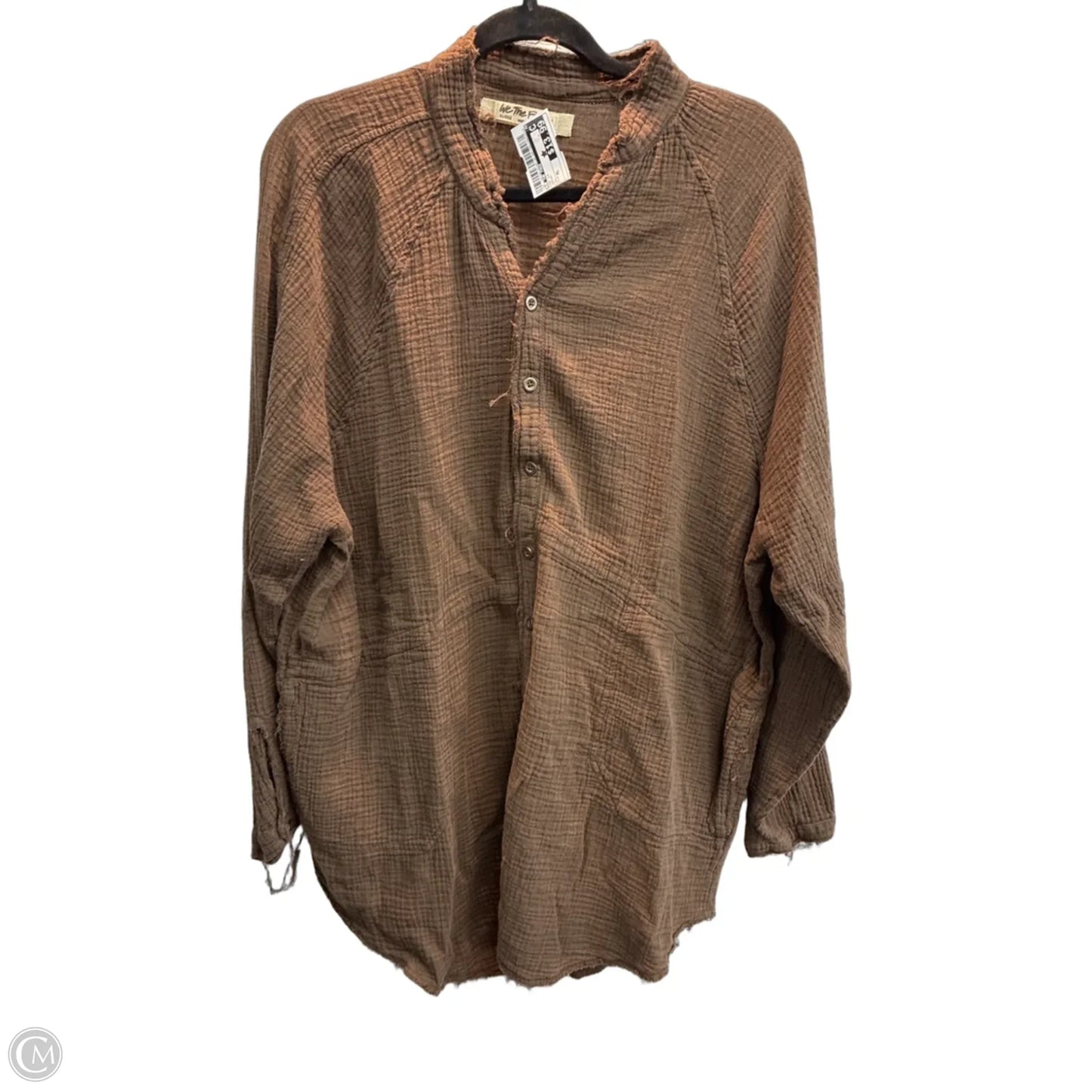 Top Long Sleeve By We The Free In Brown, Size: Xl