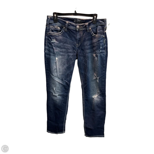 Jeans Boyfriend By Silver In Blue, Size: 10