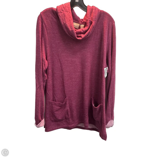 Sweatshirt Collar By Chicos In Maroon, Size: Xl