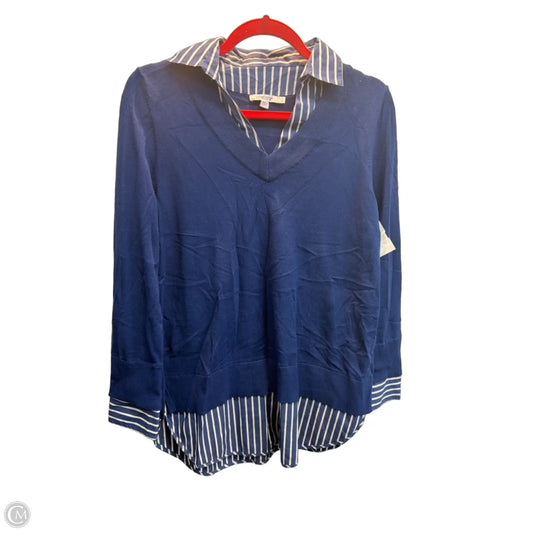 Top Long Sleeve By Chicos In Blue, Size: M