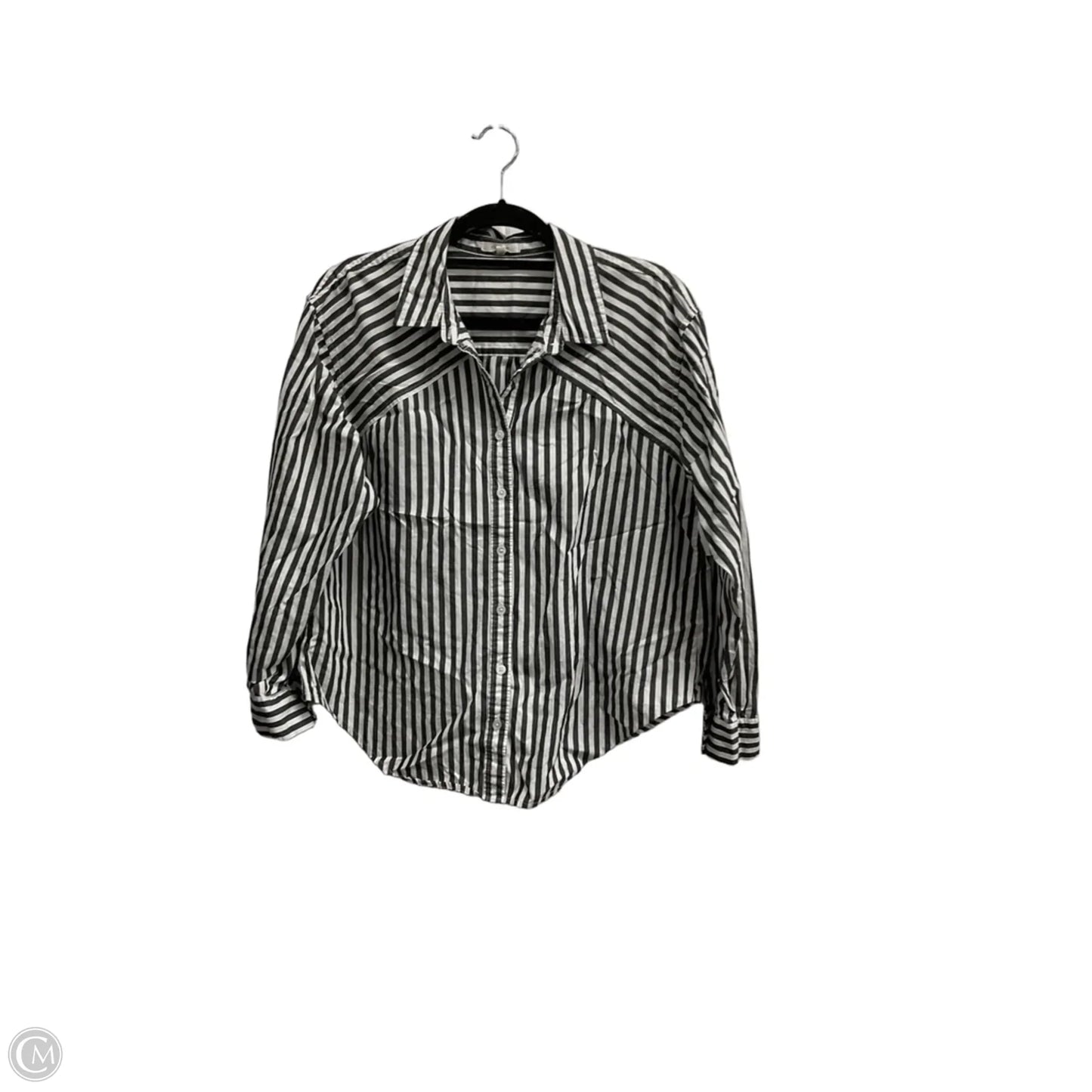 Top Long Sleeve By Maurices In Striped Pattern, Size: M