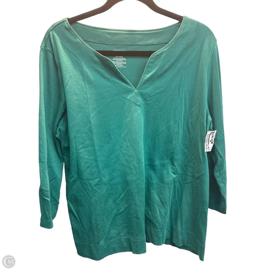 Top Long Sleeve By L.l. Bean In Green, Size: Xl