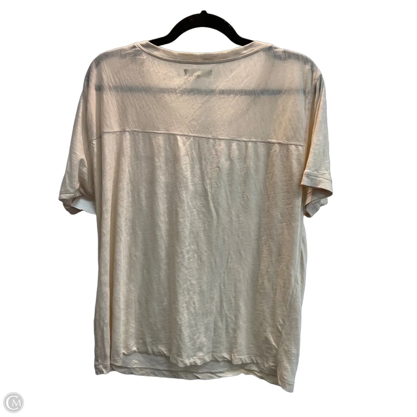 Top Short Sleeve Basic By Madewell In Beige, Size: L