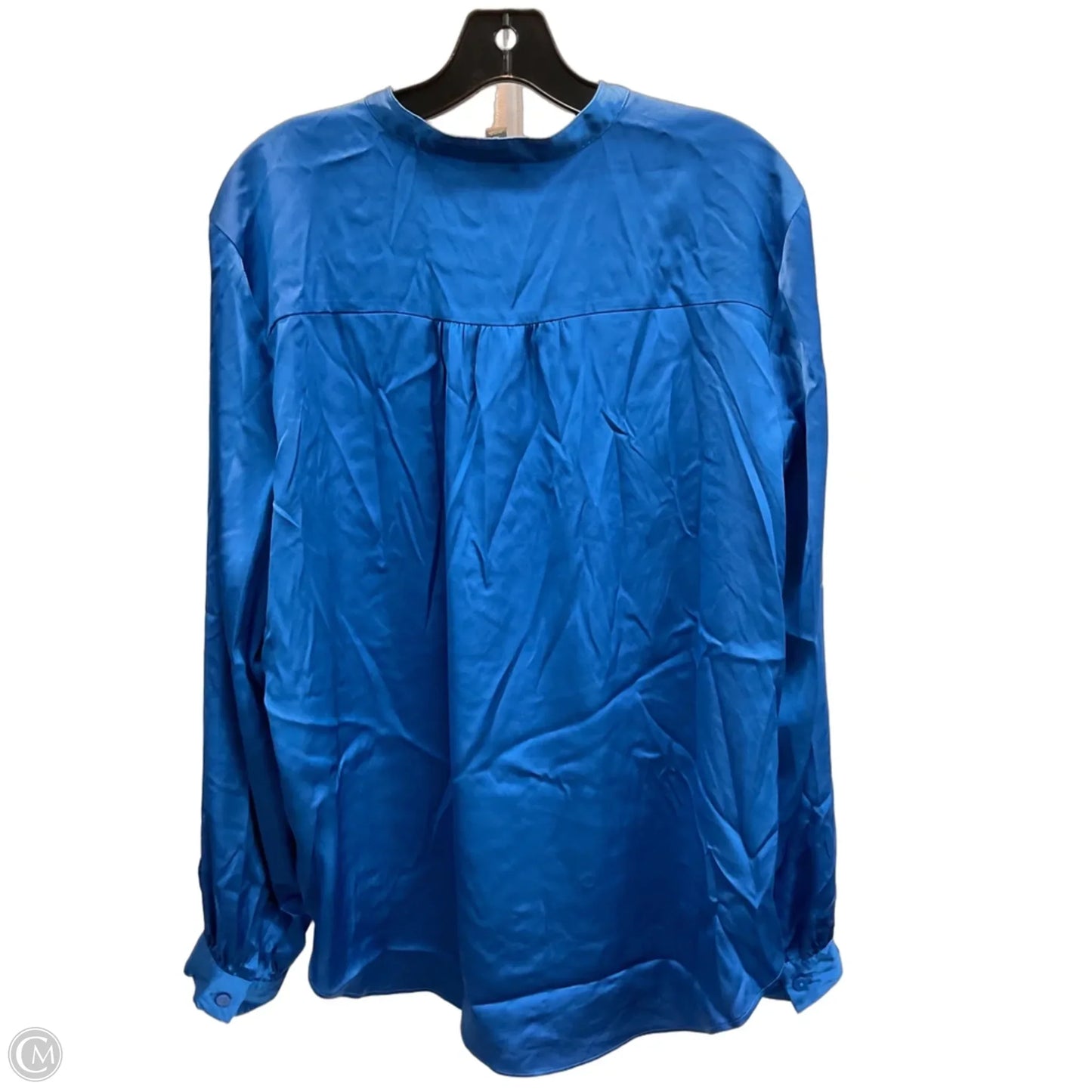 Blouse Long Sleeve By Worthington In Blue, Size: Xl