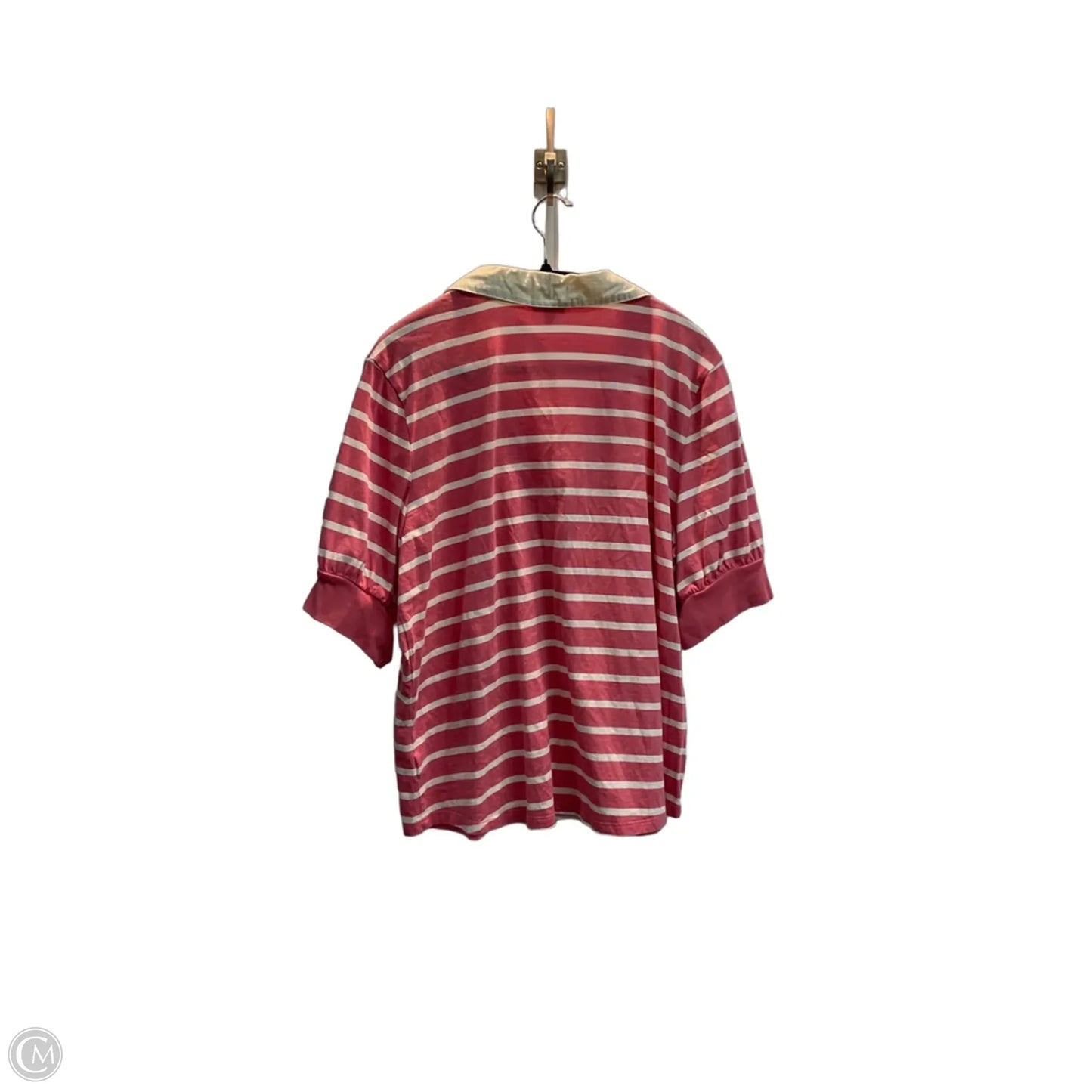 Top Short Sleeve By Talbots In Striped Pattern, Size: 1x