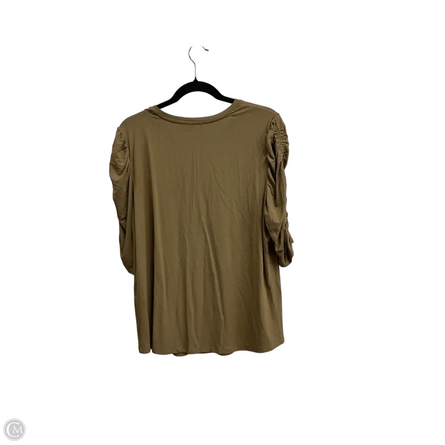 Top Short Sleeve By Chicos In Brown, Size: L