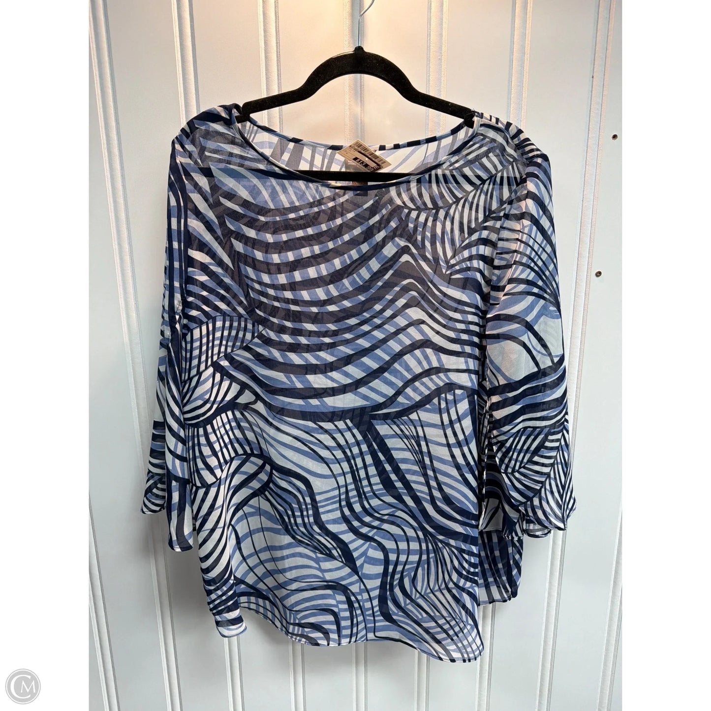 Top Long Sleeve By Chicos In Blue, Size: L