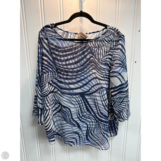 Top Long Sleeve By Chicos In Blue, Size: L