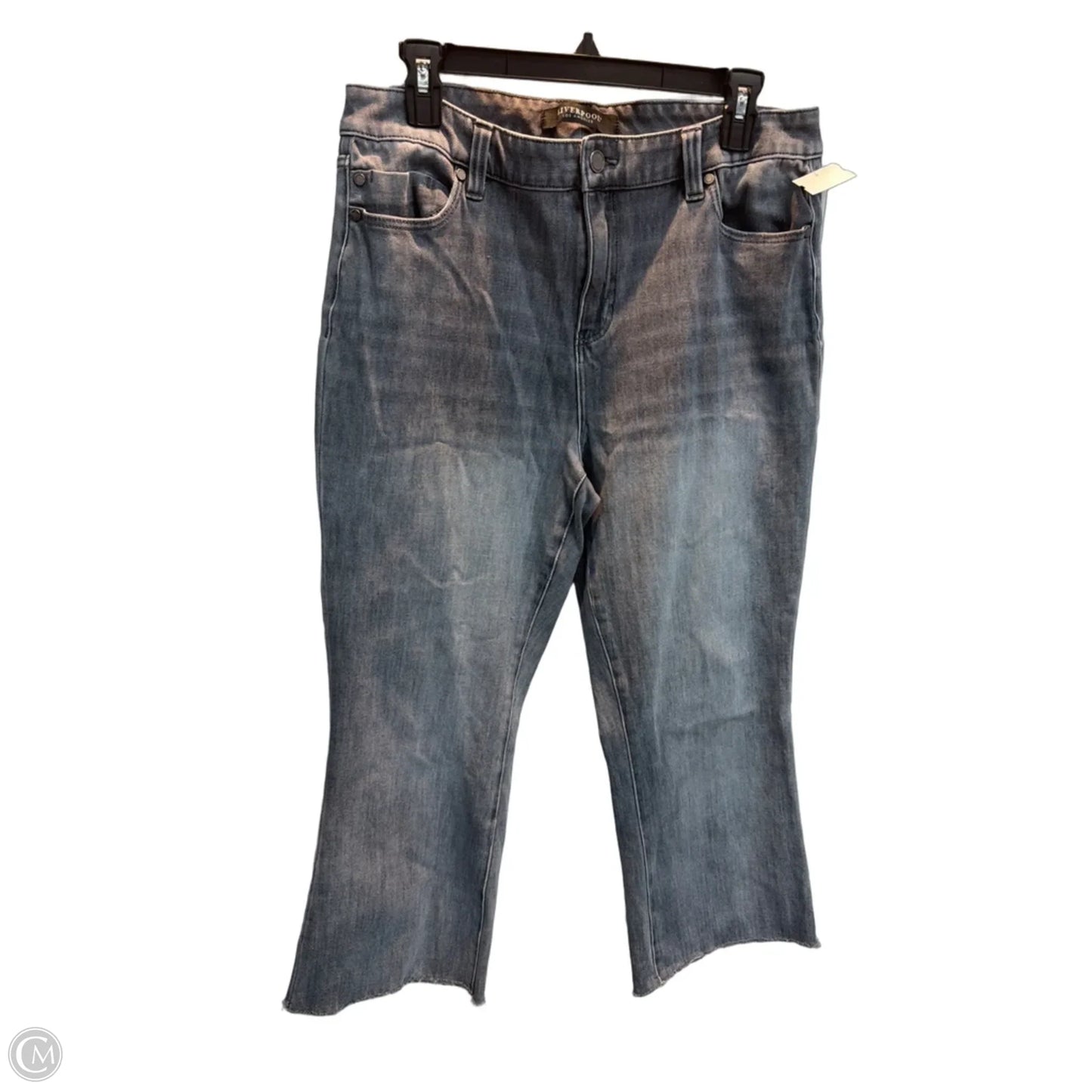Jeans Flared By Liverpool In Black, Size: 12