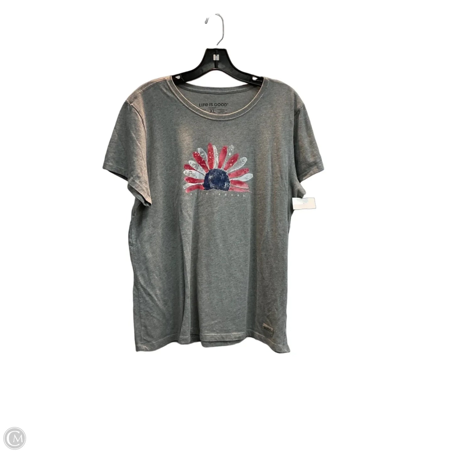 Top Short Sleeve Basic By Life Is Good In Grey, Size: Xl