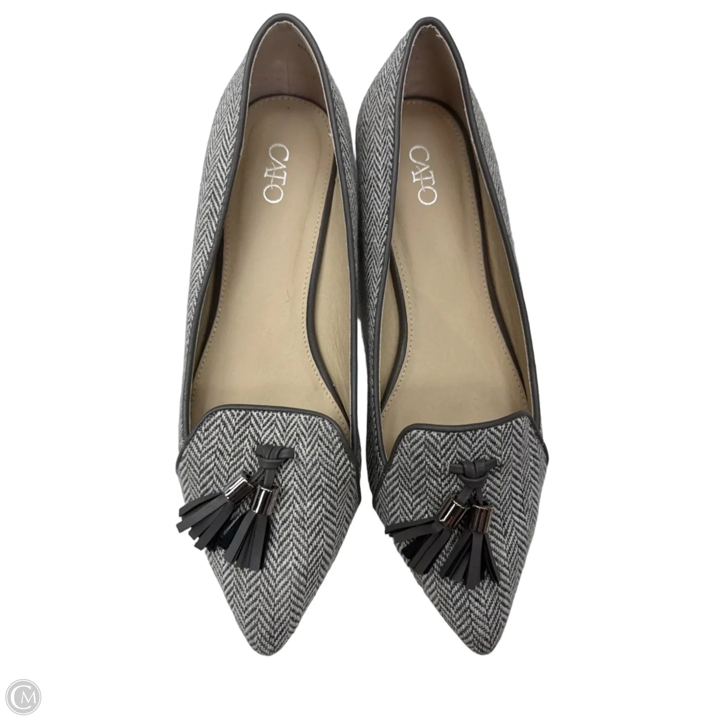 Shoes Flats By Cato In Black & White, Size: 8