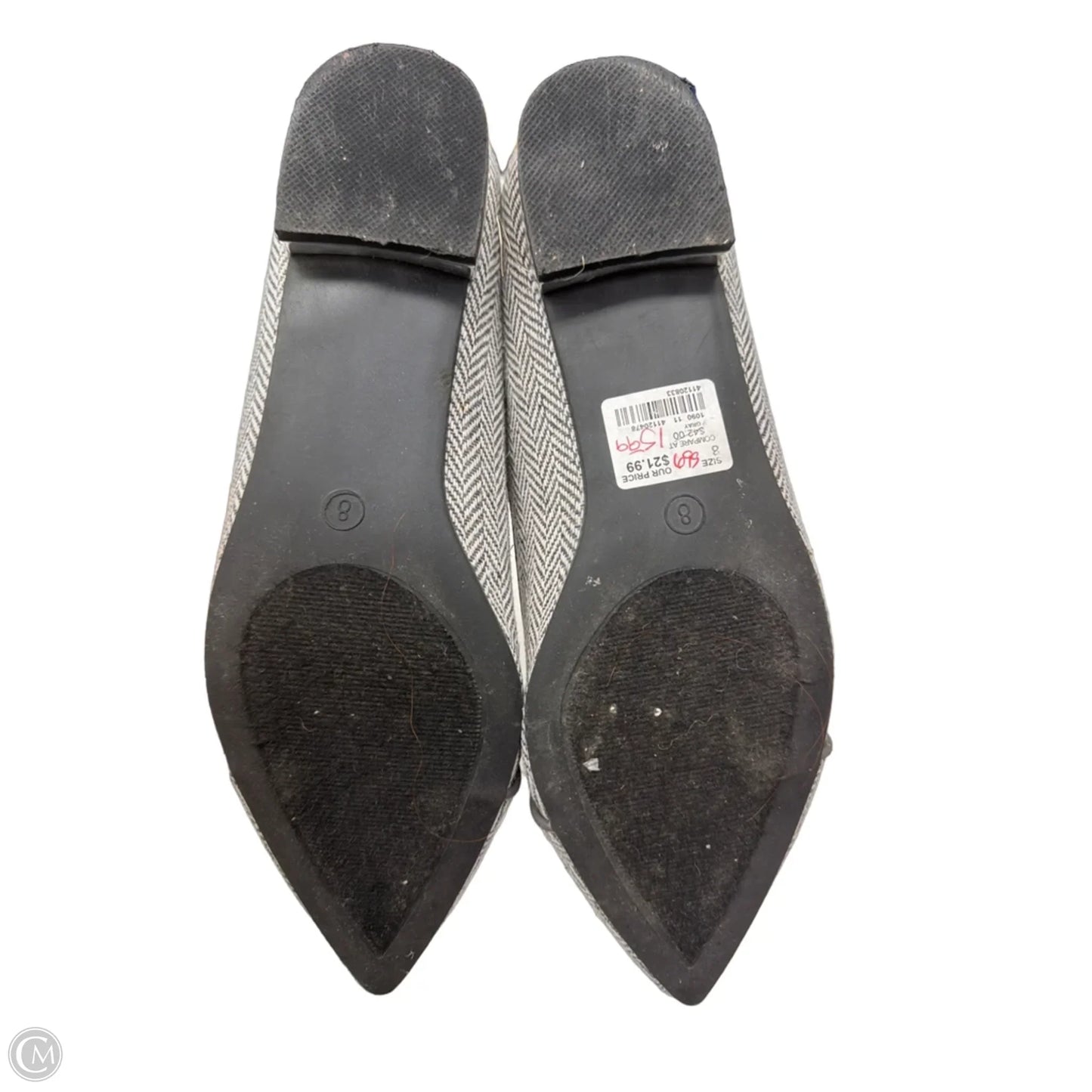 Shoes Flats By Cato In Black & White, Size: 8