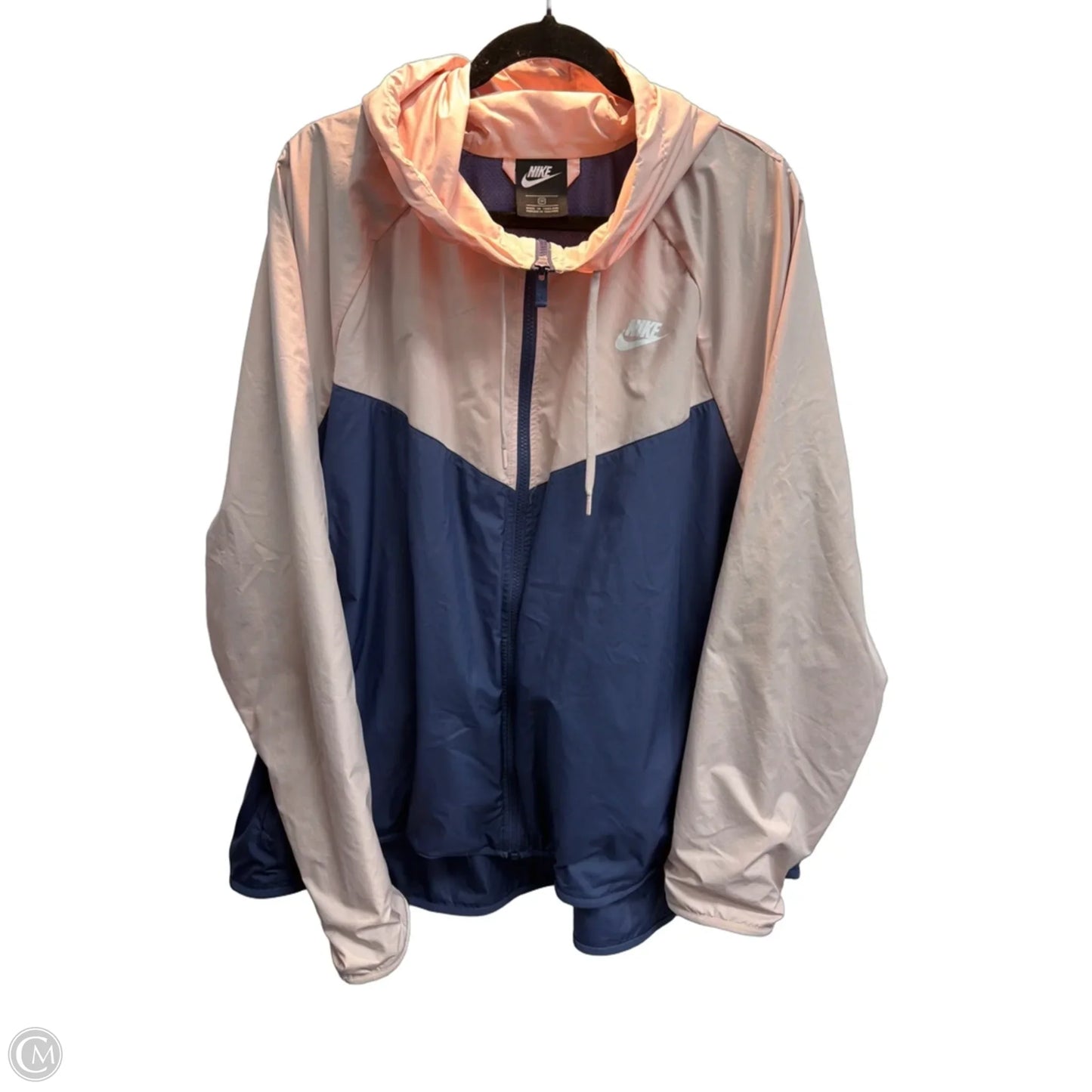 Jacket Windbreaker By Nike Apparel In Blue & Pink, Size: 3x