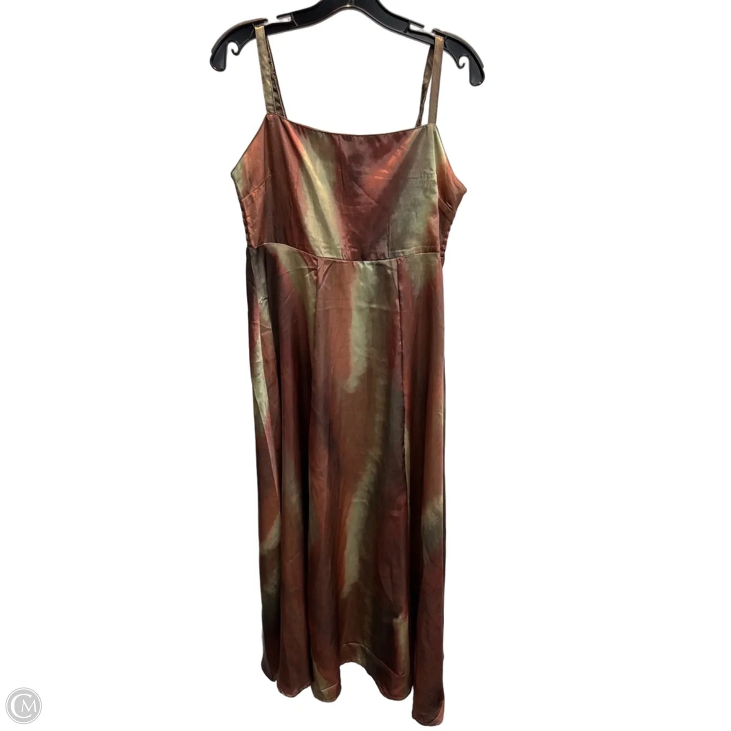 Dress Party Long By Cmc In Brown & Green, Size: M