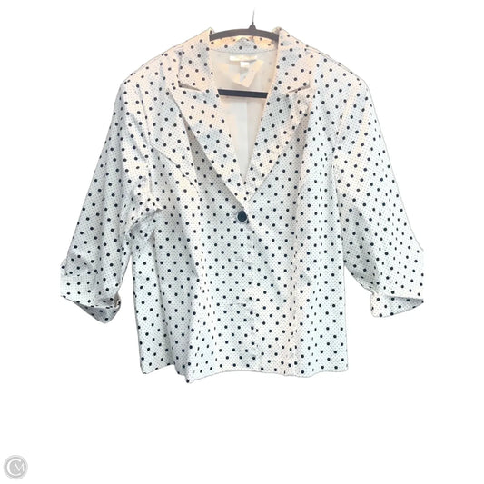 Blazer By Dressbarn In Polkadot Pattern, Size: L