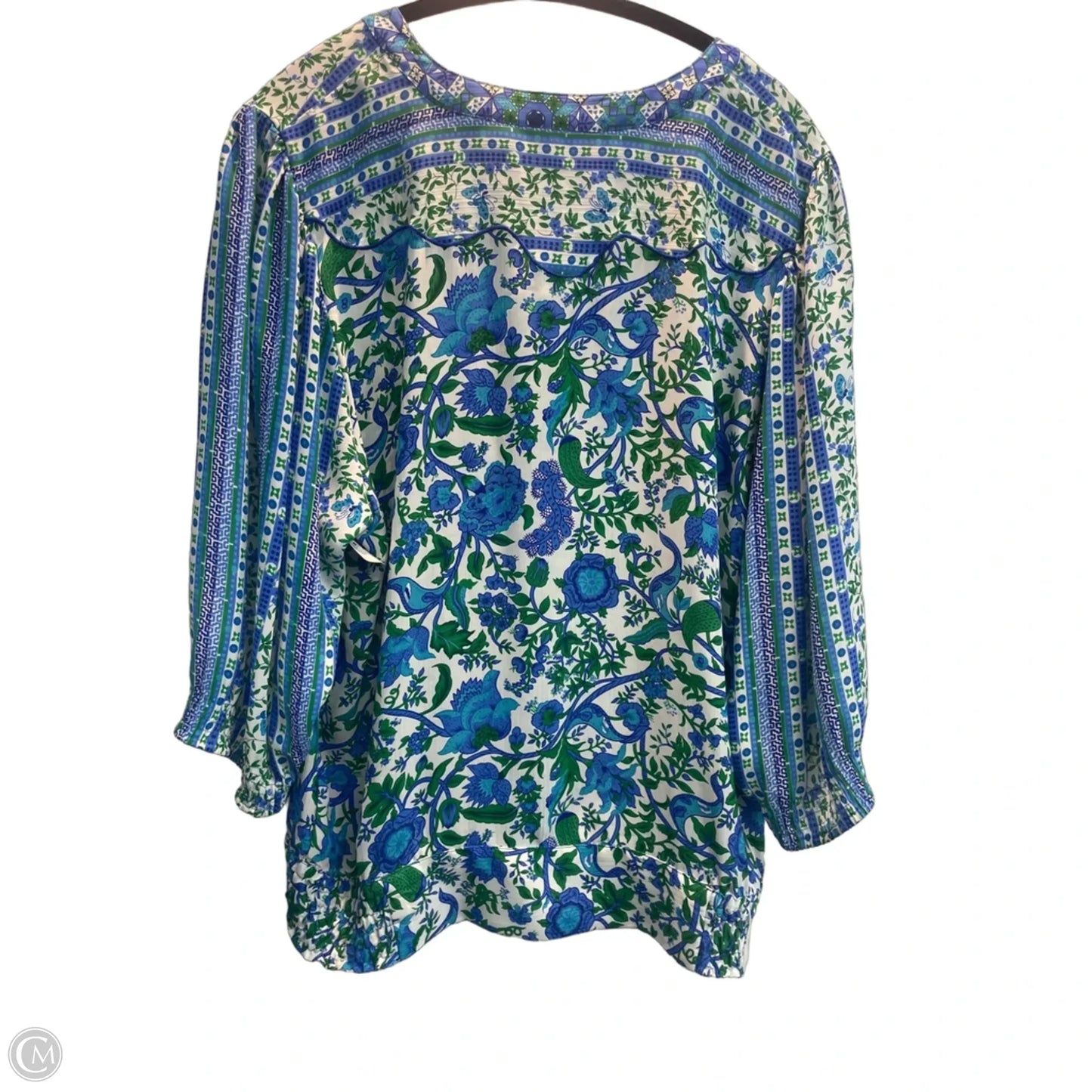 Blouse Long Sleeve By Clothes Mentor In Floral Print, Size: M