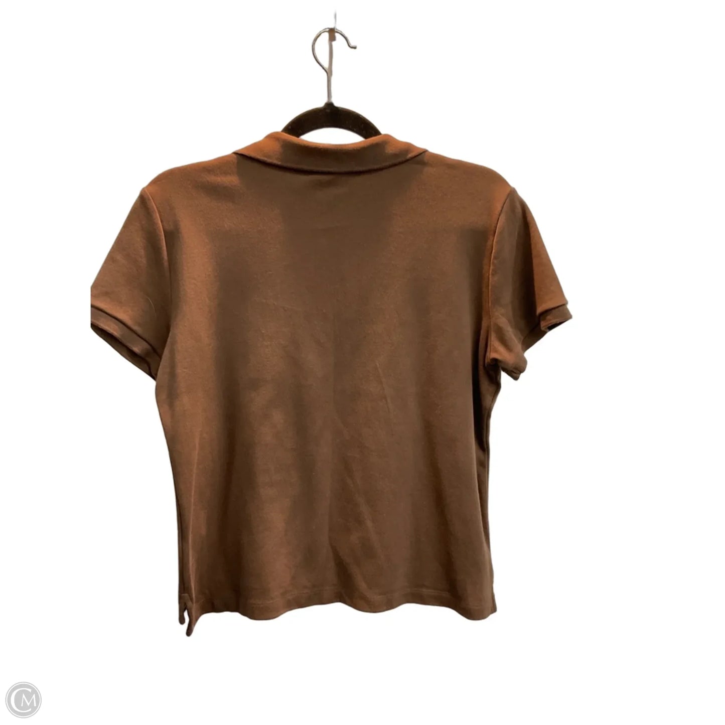 Top Short Sleeve By Lauren By Ralph Lauren In Brown, Size: Lp