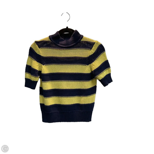 Sweater Short Sleeve By Pilcro In Blue & Yellow, Size: Xs