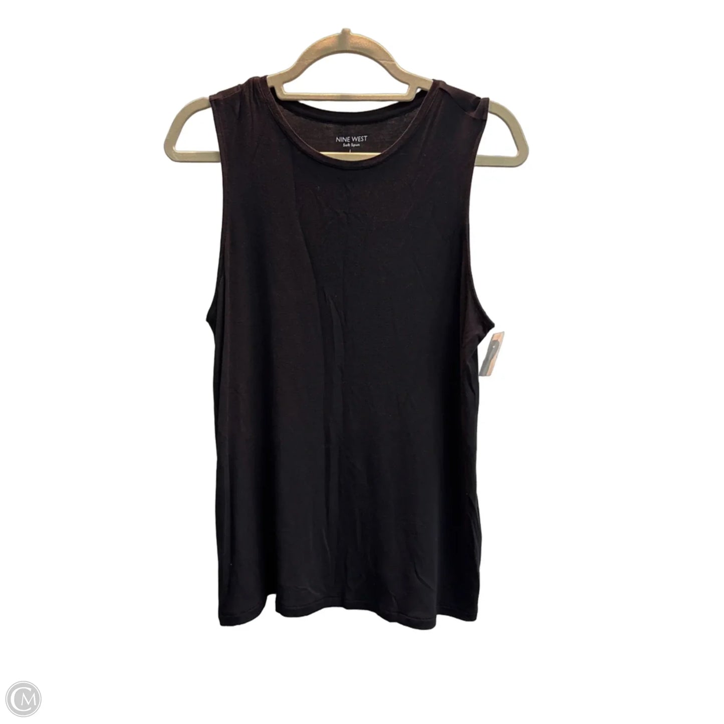 Top Sleeveless Basic By Nine West In Black, Size: L