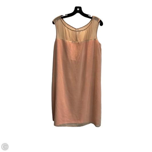 Dress Party Midi By Vince Camuto In Pink & Tan, Size: L