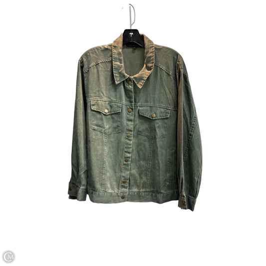 Jacket Denim By Jane And Delancey In Green, Size: 1x