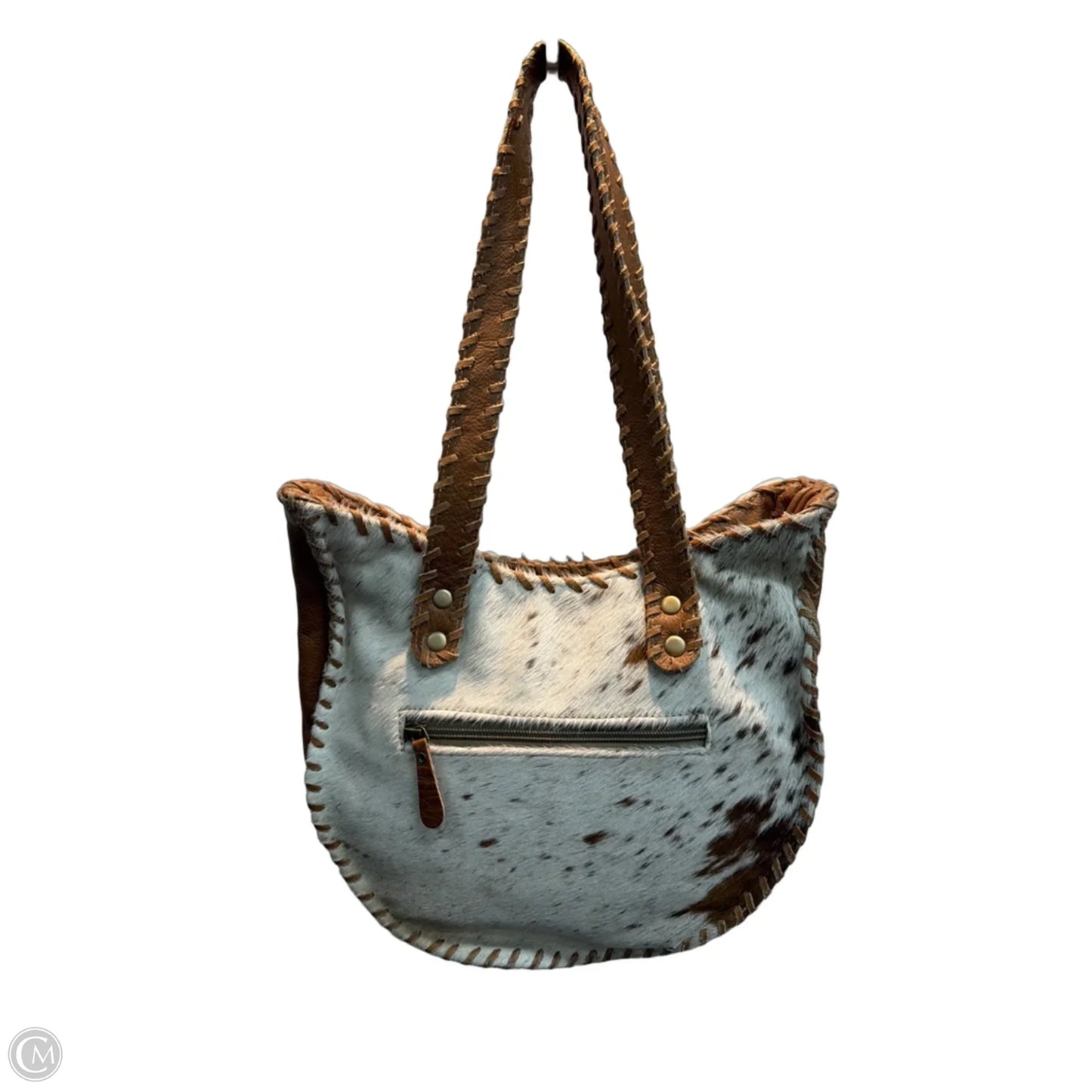 Handbag Leather By Myra, Size: Medium