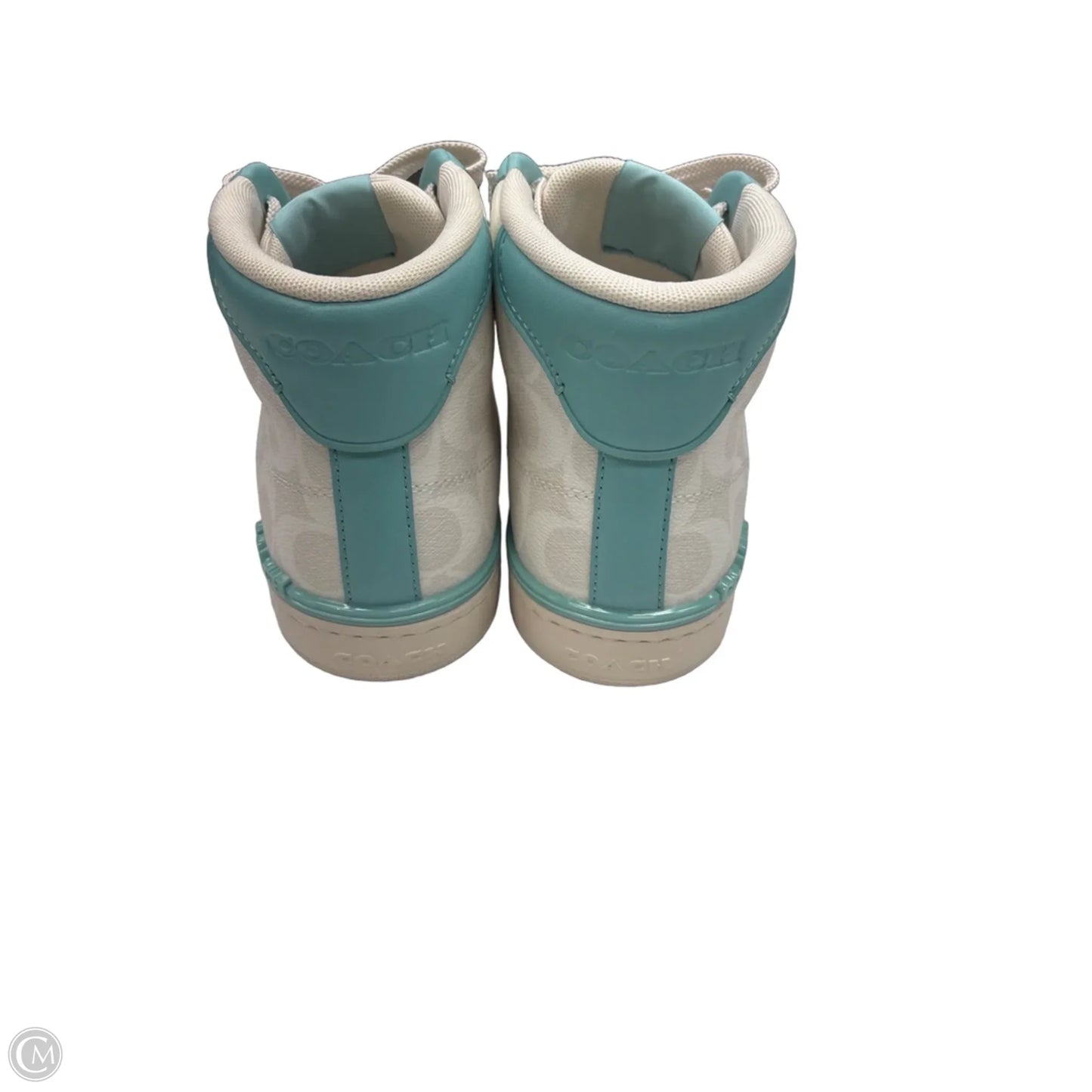 Shoes Designer By Coach In Blue & White, Size: 9