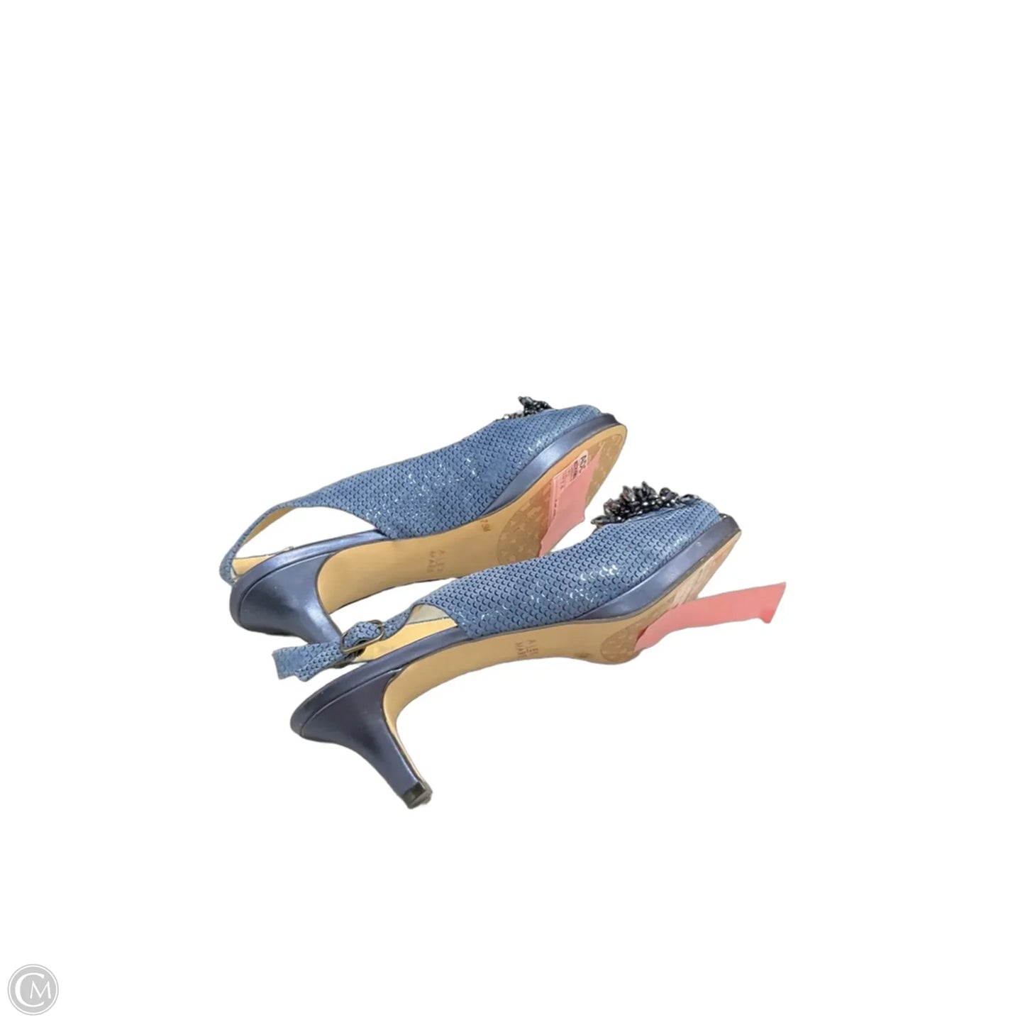 Sandals Heels Kitten By Alex Marie In Navy, Size: 7.5