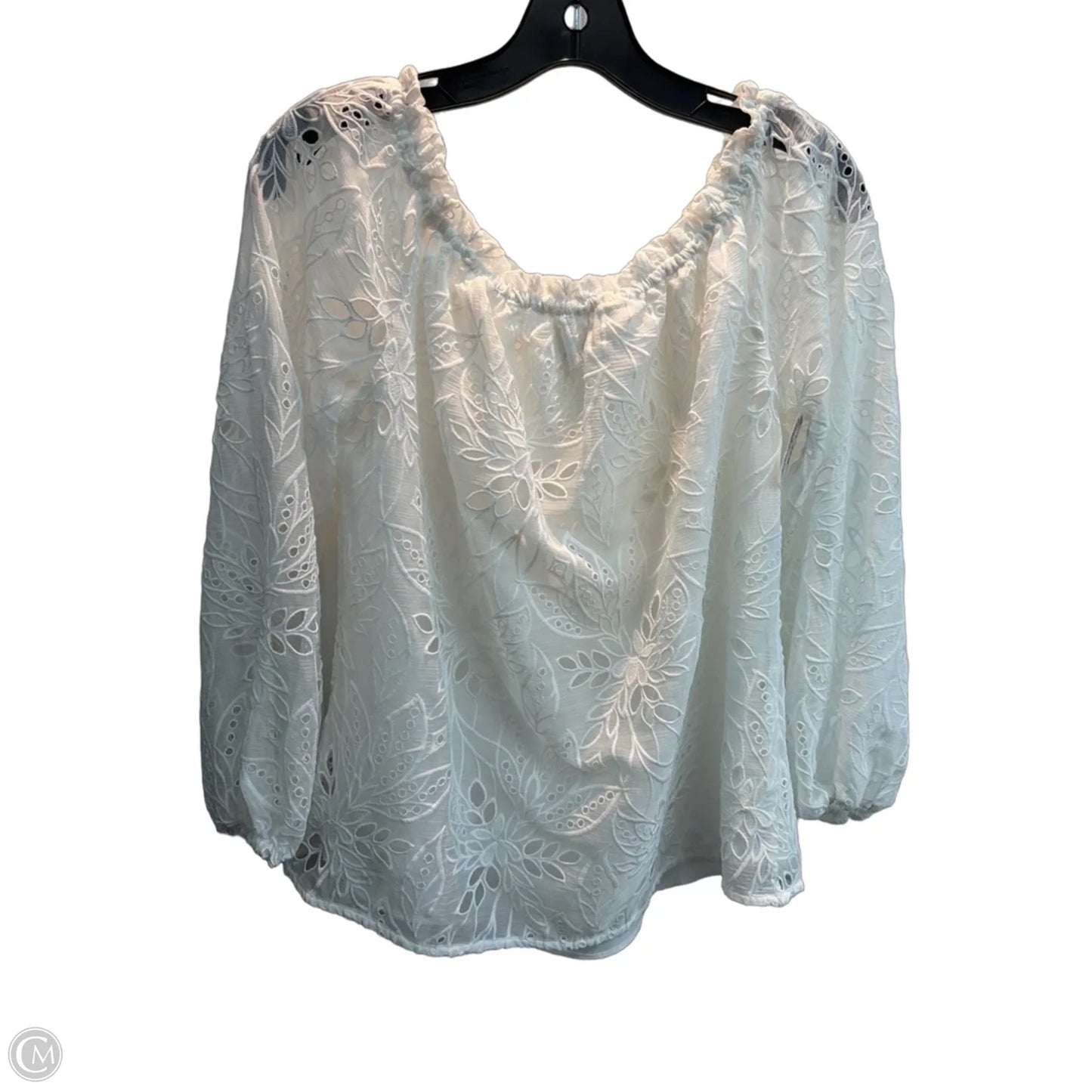 Blouse Long Sleeve By White House Black Market In White, Size: S