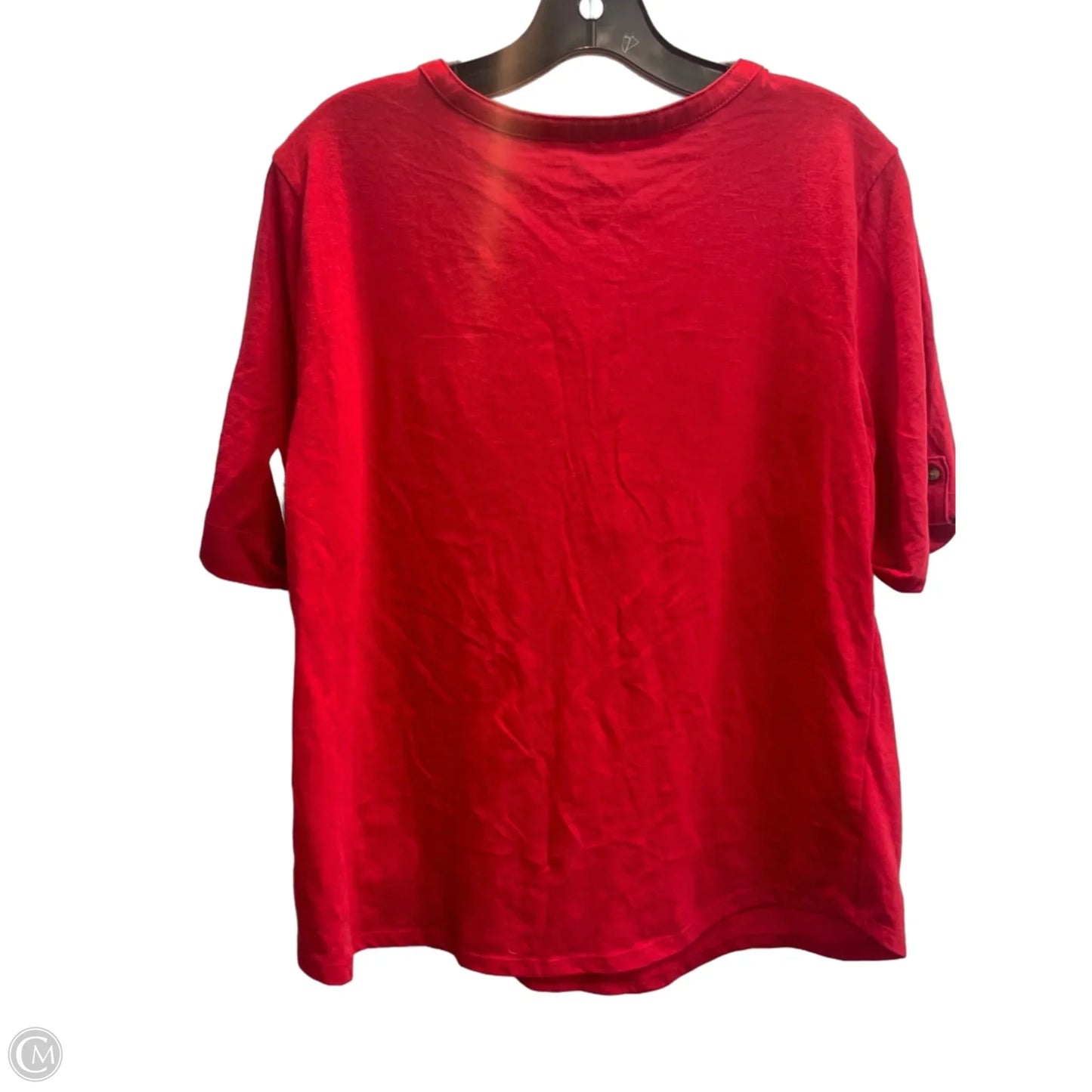 Top Short Sleeve By Croft And Barrow In Red, Size: M