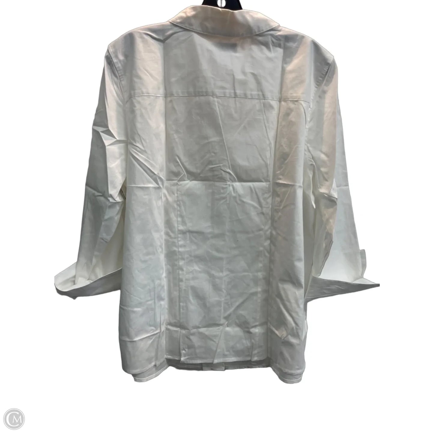Top Long Sleeve By Croft And Barrow In White, Size: Xl