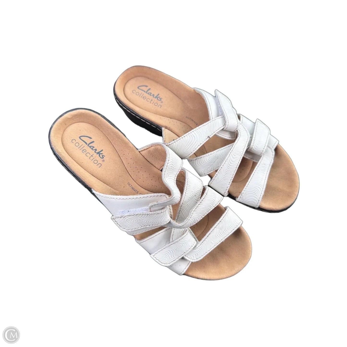 Sandals Flats By Clarks In White, Size: 7.5