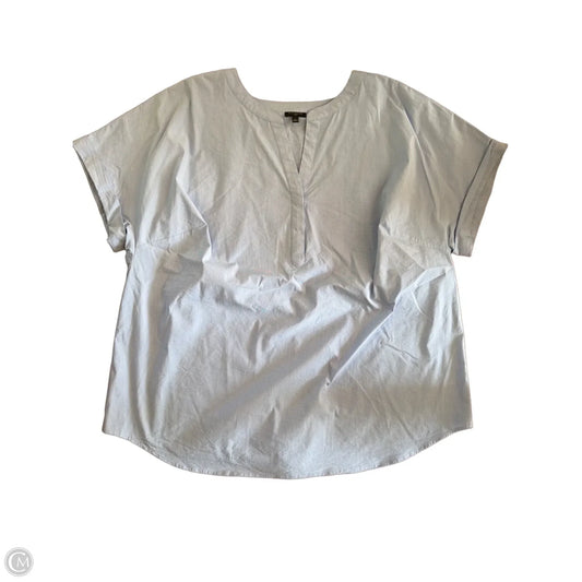 Top Short Sleeve By Talbots In Blue, Size: 2x