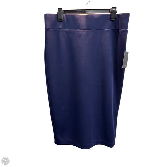 Skirt Midi By Eloquii In Navy, Size: 14