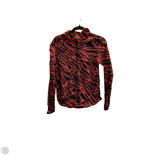 Athletic Jacket By Nike Apparel In Black & Red, Size: S