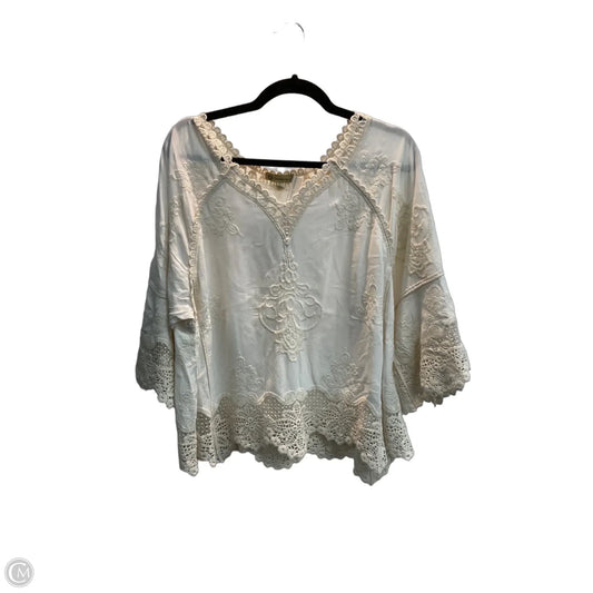 Top Long Sleeve By Democracy In Cream, Size: L